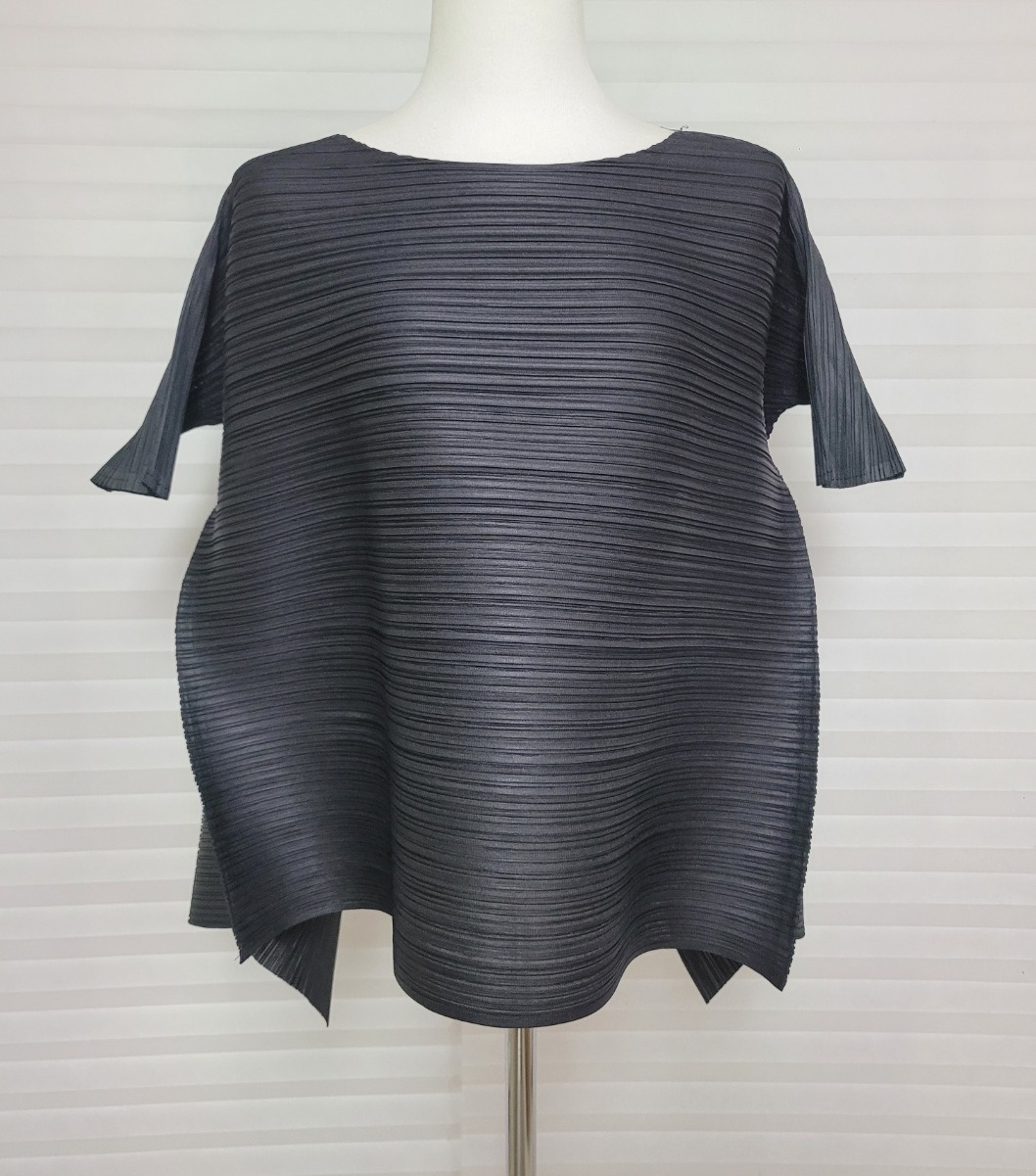 하이퀄리티 플리츠 펄 날개 반팔 탑 3color : 르베앙