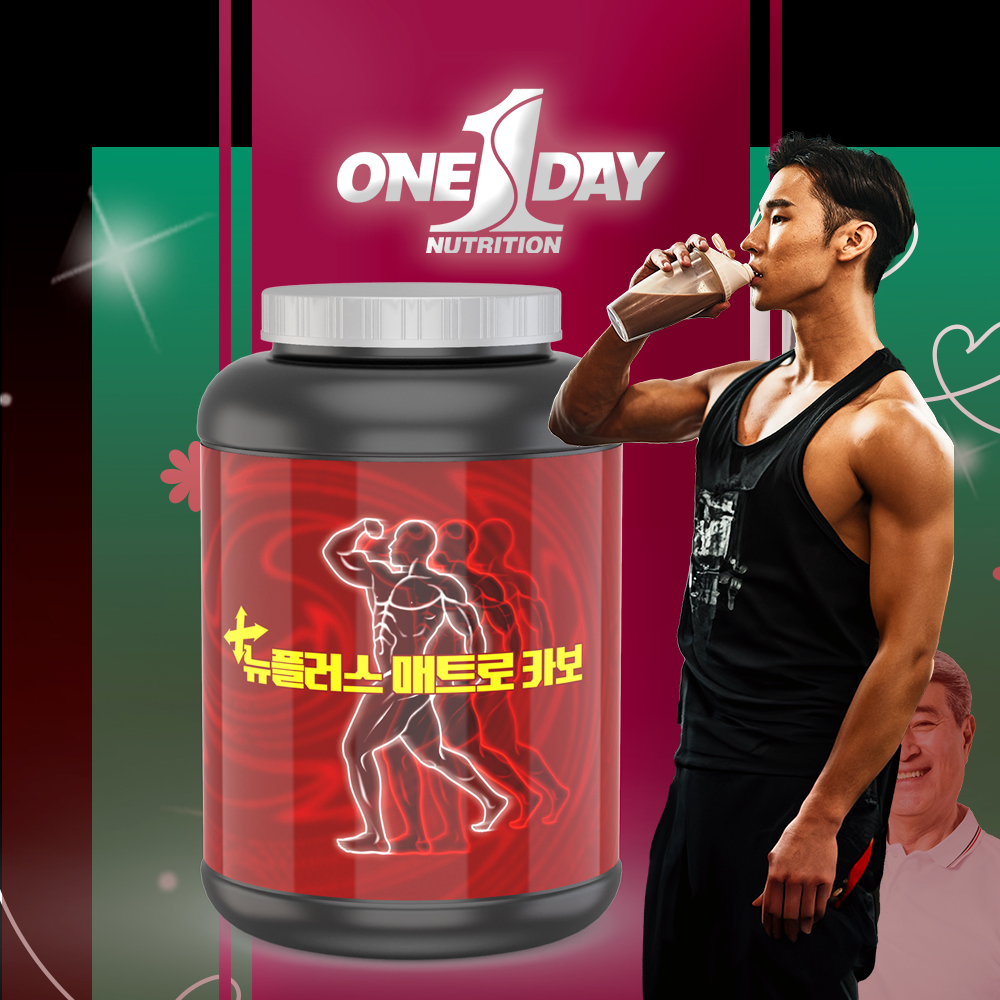 뉴 플러스 매트로 카보 체중 게이너 벌크업 파우더 프로틴 음료 단백질 2kg : 원데이뉴트리션