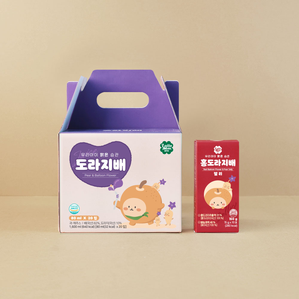 룰루맘 맑은습관 할인세트(도라지배 주스 1박스+홍도라지배 젤리 1박스) : 룰루맘