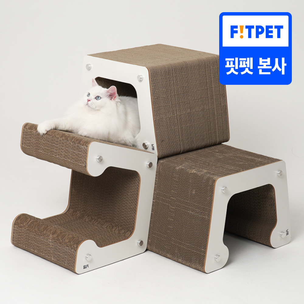 냥쌤 고양이 스크레쳐 수직 스크래쳐 대형 숨숨집 소파 멀티 플레이그라운드 : 핏펫