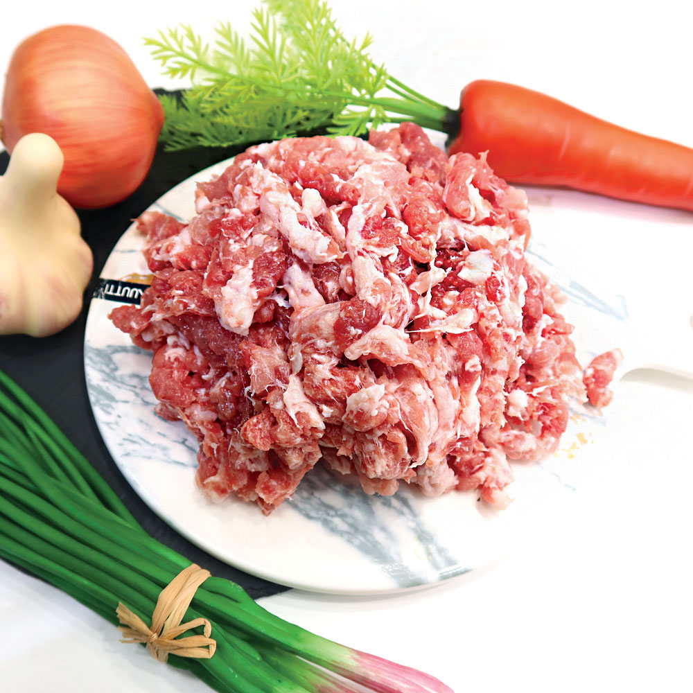 (배터짐) 국내산 참돈 냉장 돼지고기 다짐육 1kg 지방 뒷다리살 쪽갈비 깍두기 뒷고기 : 배터짐