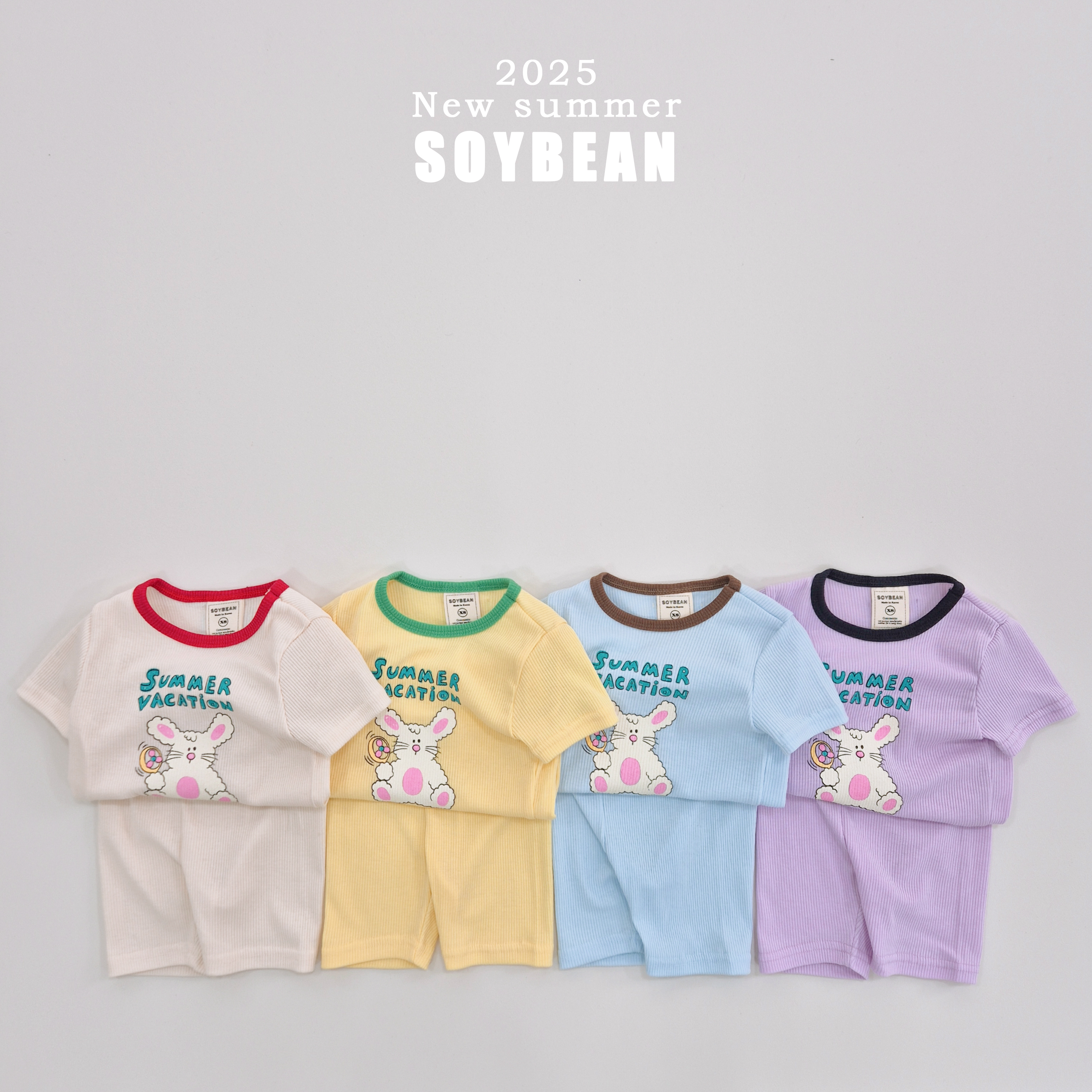 소이빈 여름 상하세트 상하복 실내복 반팔 프릴 나시 등원룩 아동 유아 아동 주니어 키즈 : 오야베베