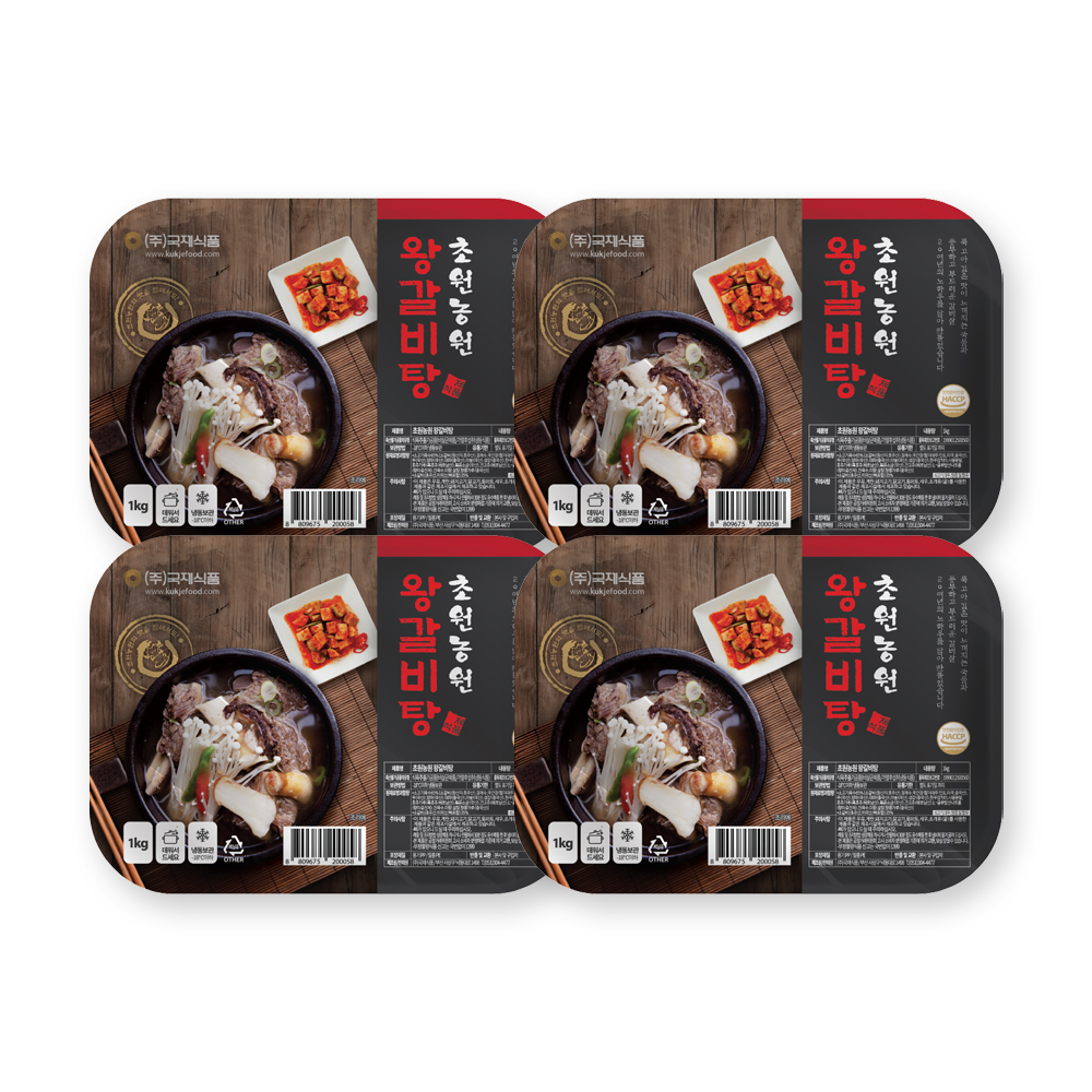 소 갈비탕 초원농원 왕갈비탕 냉동 국 탕 밀키트 간편식 대왕 1kg 4개 : 국제식품 공식쇼핑몰