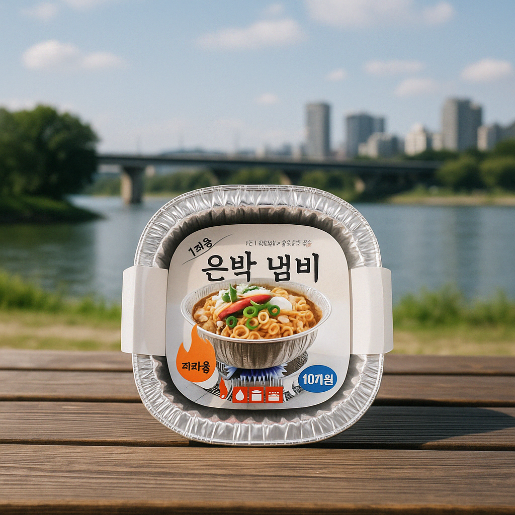 한강 라면 용기 일회용 냉면 전자레인지 은박 용기 10개 : 더믿음몰
