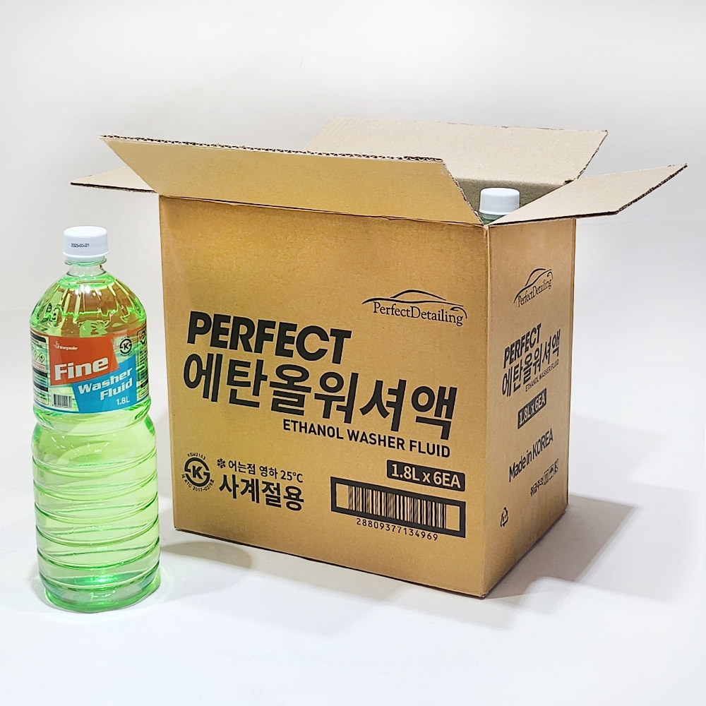 파인 워셔액 1.8L 6개 사계절 발수코팅 에탄올 워셔액 : 생활애 리테일