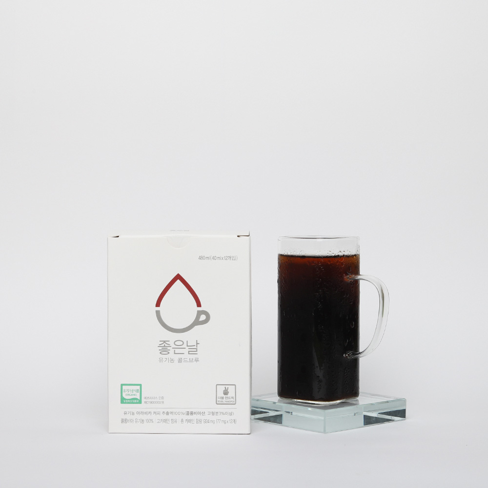 좋은날 유기농 콜드브루 파우치 40ml/12개입 : 성미산좋은날협동조합