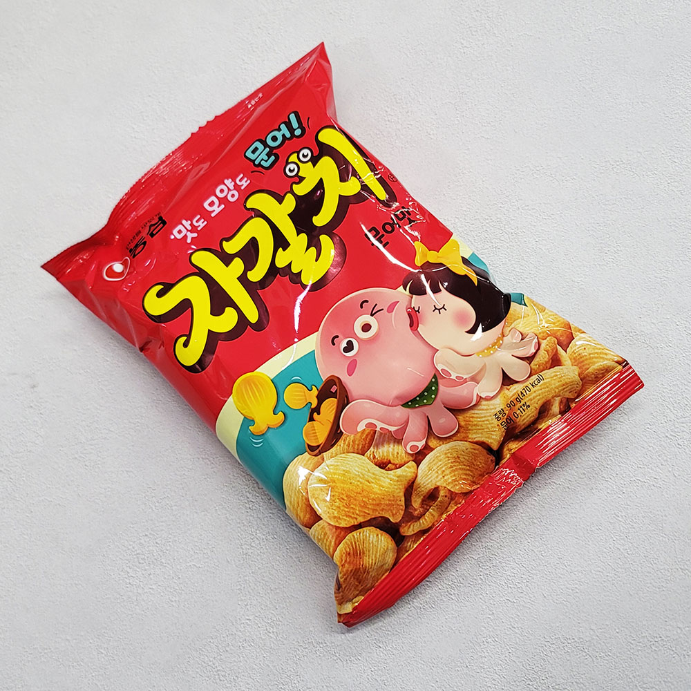 [과자먹깨비] 농심 자갈치 문어맛 : 나의굿파트너 노모어