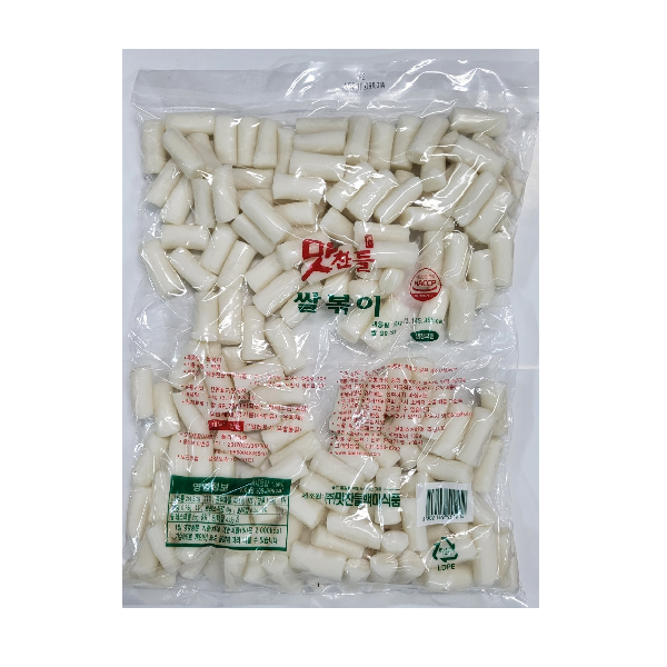 맛찬들 백미 비건조 쌀떡볶이 1.5kg (절단 소) : 식자재민족