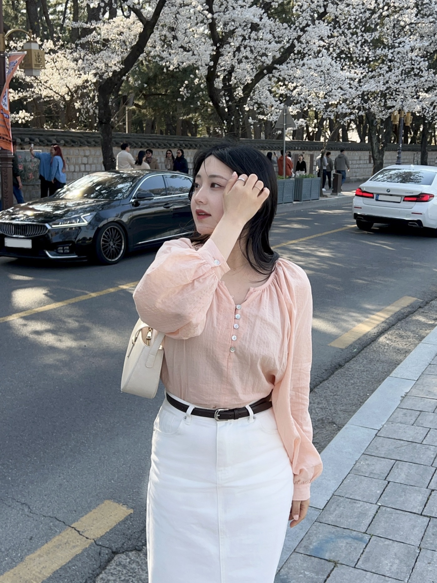 [찐소장템] 퓨어 셔링 블라우스 : 스탠바이진