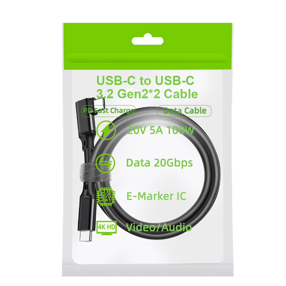 ㄱ자 USB3.2 C to C 20Gbps GEN2 고속케이블 50cm : 주식회사 바라보고