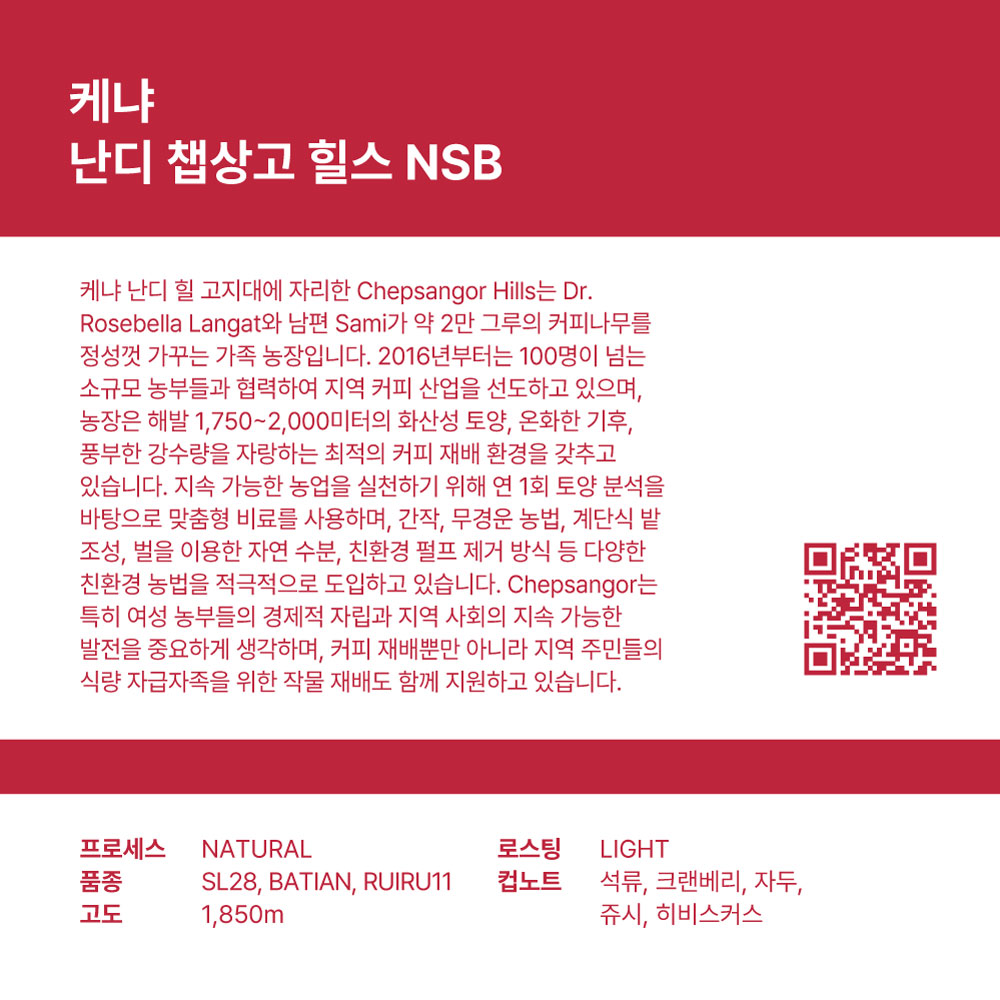 케냐 난디 챕상고 힐스 NSB 내추럴 500g : 리얼빈