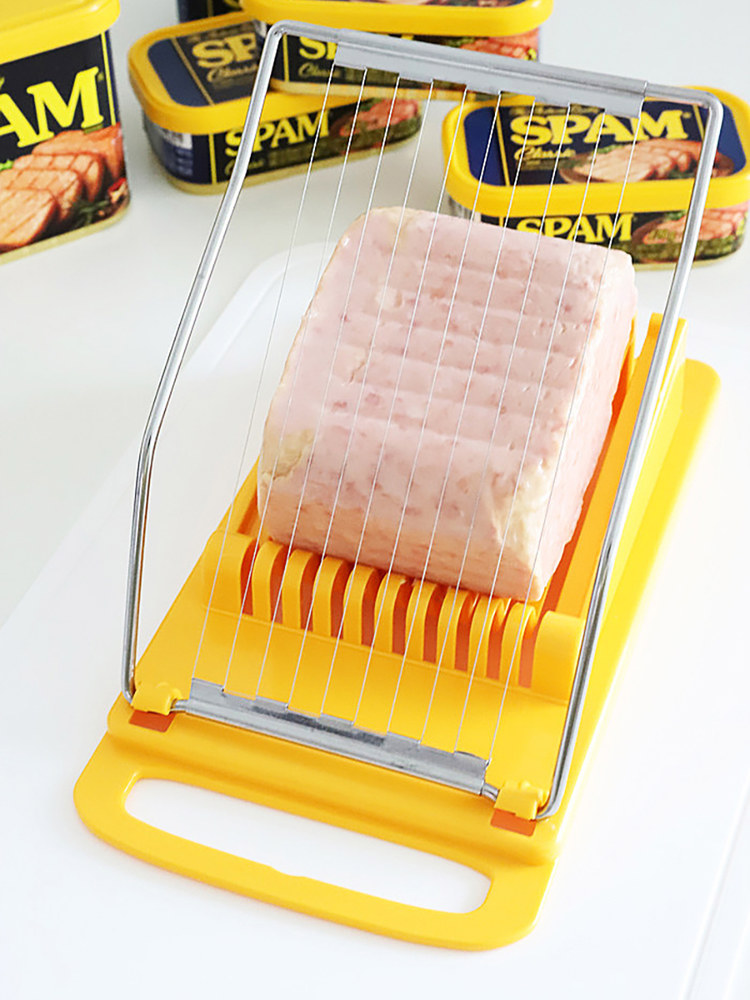 소시지 두부 절단기 슬라이서 주방 간격6mm 소세지 커터 족발 업소용 김밥 스팸 스팸커터 : 더건재