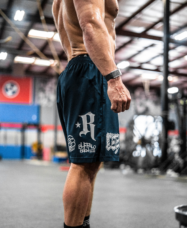 크로스핏 메이헴 V2 스폰서 트레이닝 반바지.쇼츠 CrossFit Mayhem V2 Sponsor Shorts Navy : 핏터스월드