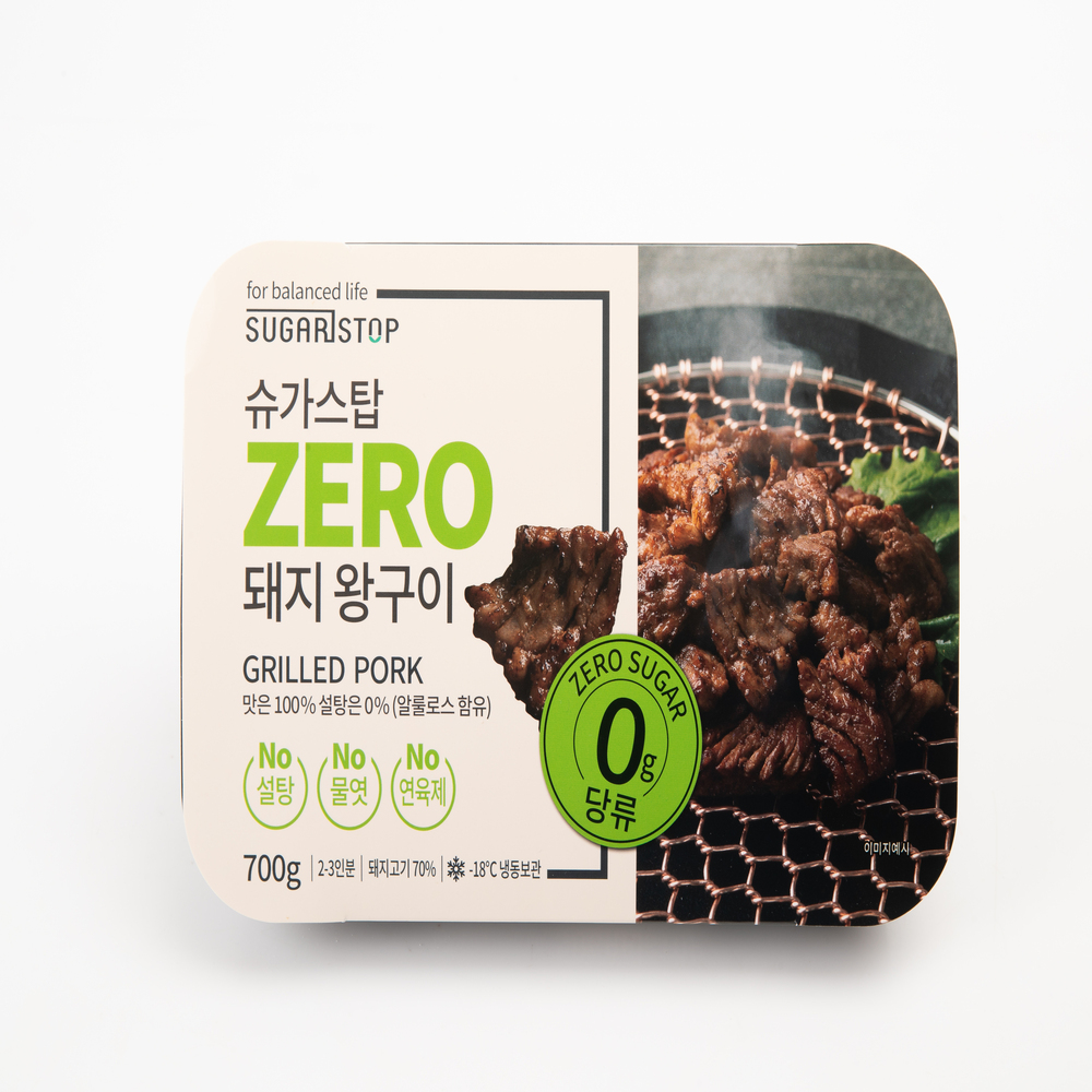 제로슈가 설탕없는 ZERO 돼지왕구이 당류0%  돼지갈비 맛 양념구이 700g 저당소스 HACCP : 슈가스탑