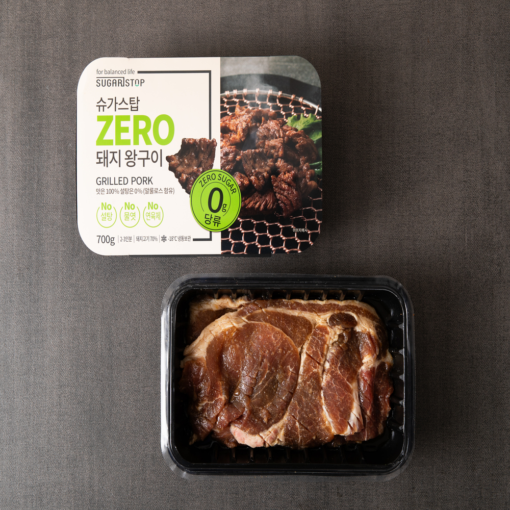 제로슈가 설탕없는 ZERO 돼지왕구이 당류0%  돼지갈비 맛 양념구이 700g 저당소스 HACCP : 슈가스탑