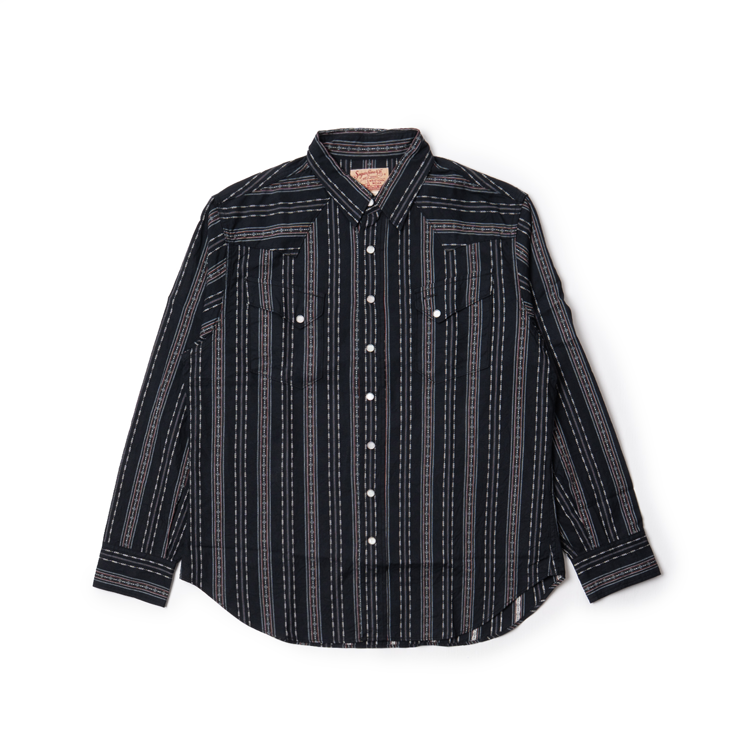 슈가케인 SUGARCANE NATIVE AMERICAN DOBBY STRIPE L/S WESTERN SHIRT (Black) : 네스트 스토어