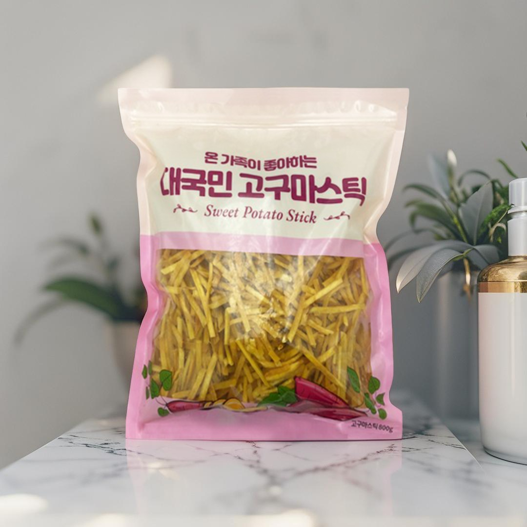 바삭한 고구마 스틱 주전부리 건강 휴게소 영양 간식 과자 800g : trendyland