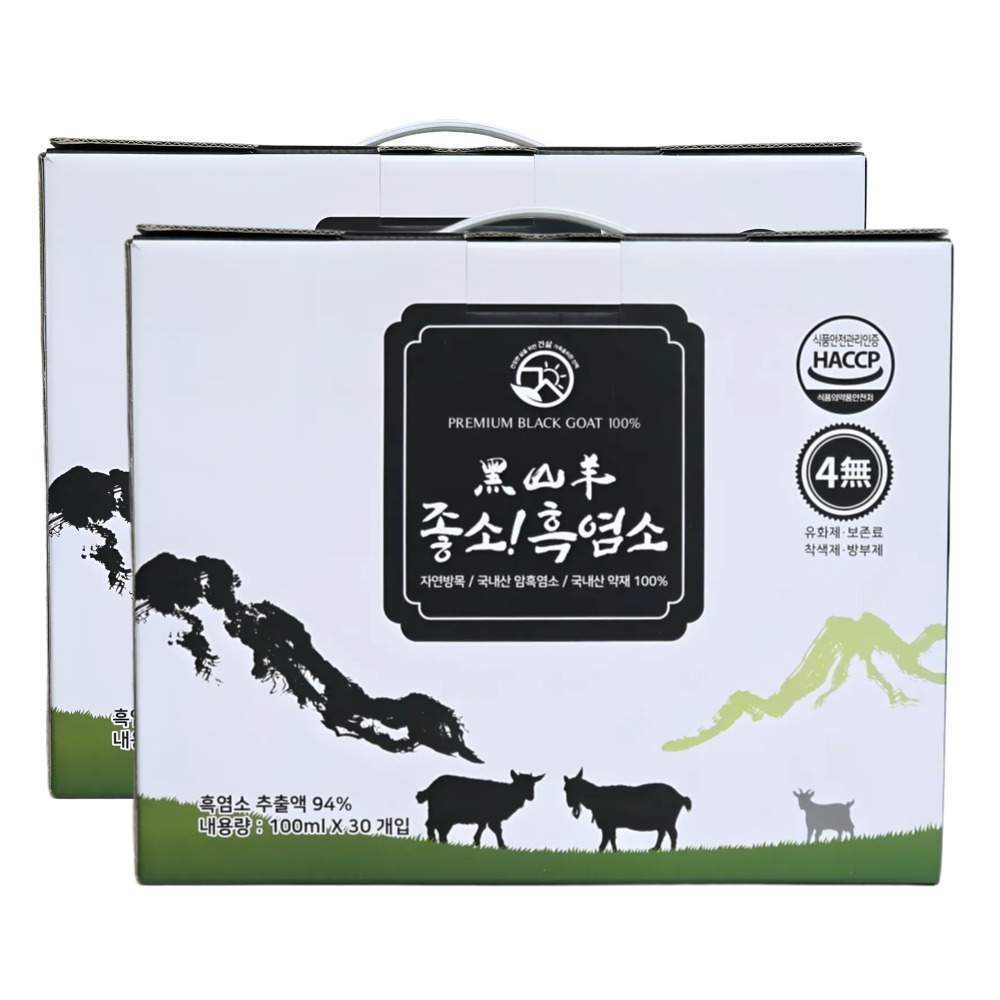 건삶 흑염소진액 엑기스 흑염소즙 100ml 30포, 2개 : 건삶