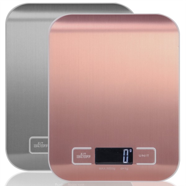타이머저울 LEESEPH 주방 저울 다기능 디지털 식품 11LB 5KG LCD 디스플레이가 있는 스테인레스 스틸 플랫폼(로즈 골드/실버) : 파트너스마켓