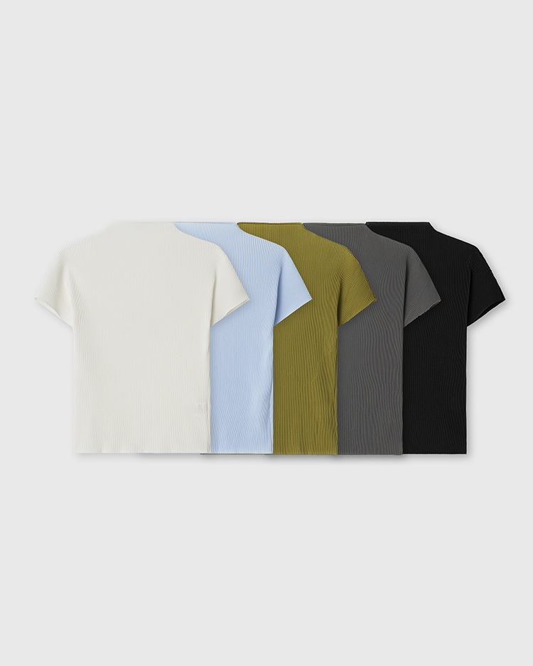 언더스탠딩 25 뉴 플리츠 반팔 티셔츠 5color : Deepgray