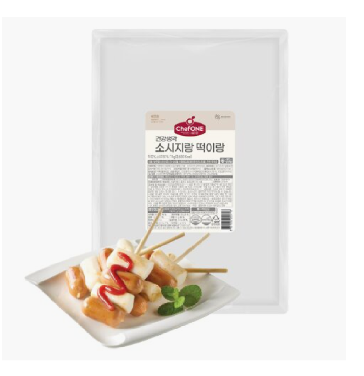 쉐프원 건강생각 소시지랑떡이랑 1kg x 10개 : 그린푸드마켓