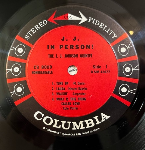 JJ Johnson - The JJ Johnson Quintet recorded in concert (LP) 제이 제이 존슨 : 브리티쉬 레코드