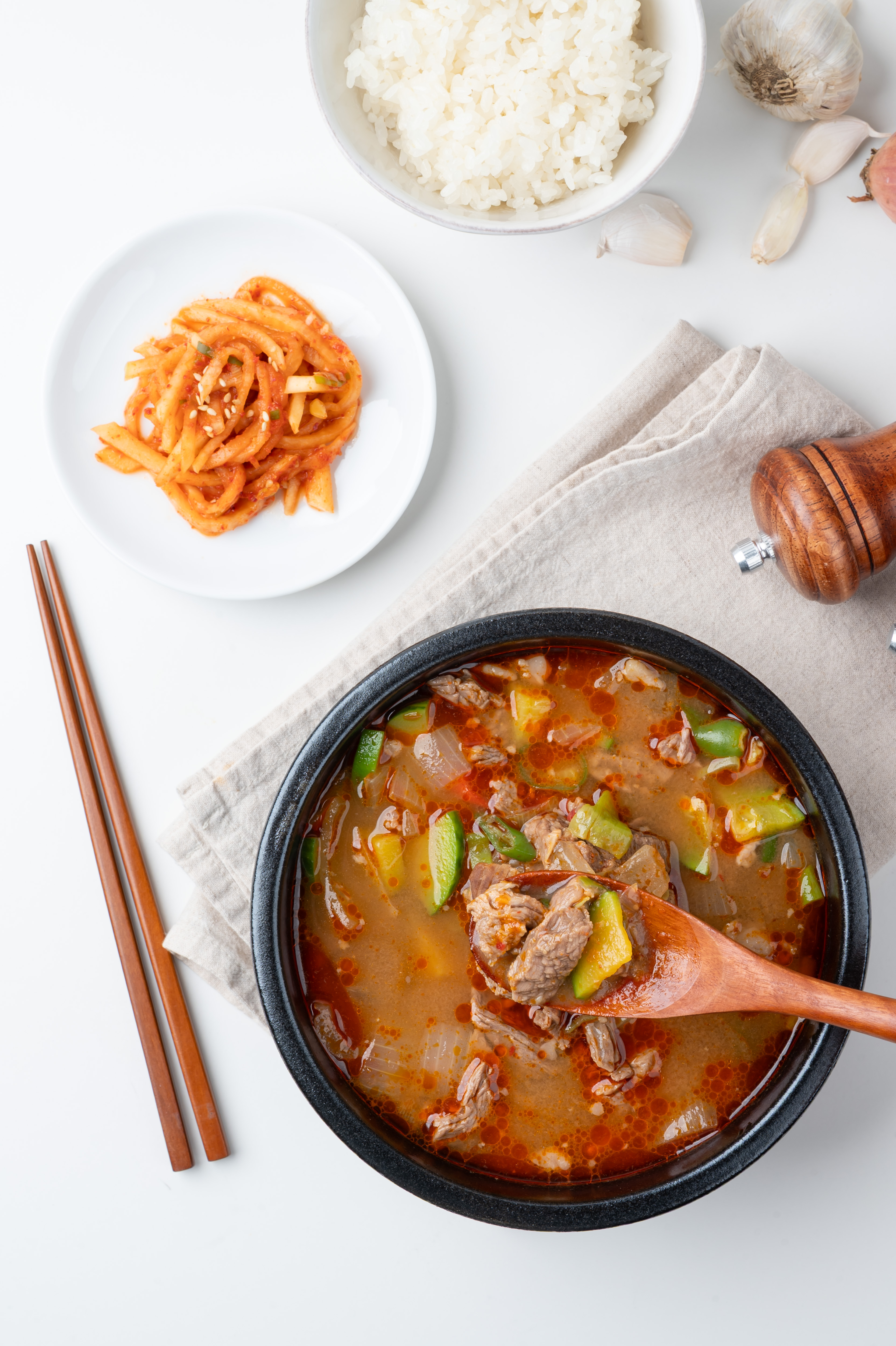 [정대포소갈비] 힌우 된장찌개 밀키트 집밥 술밥 술안주 캠핑 해장국 간편식 보양식 1개 : 정대포 소갈비