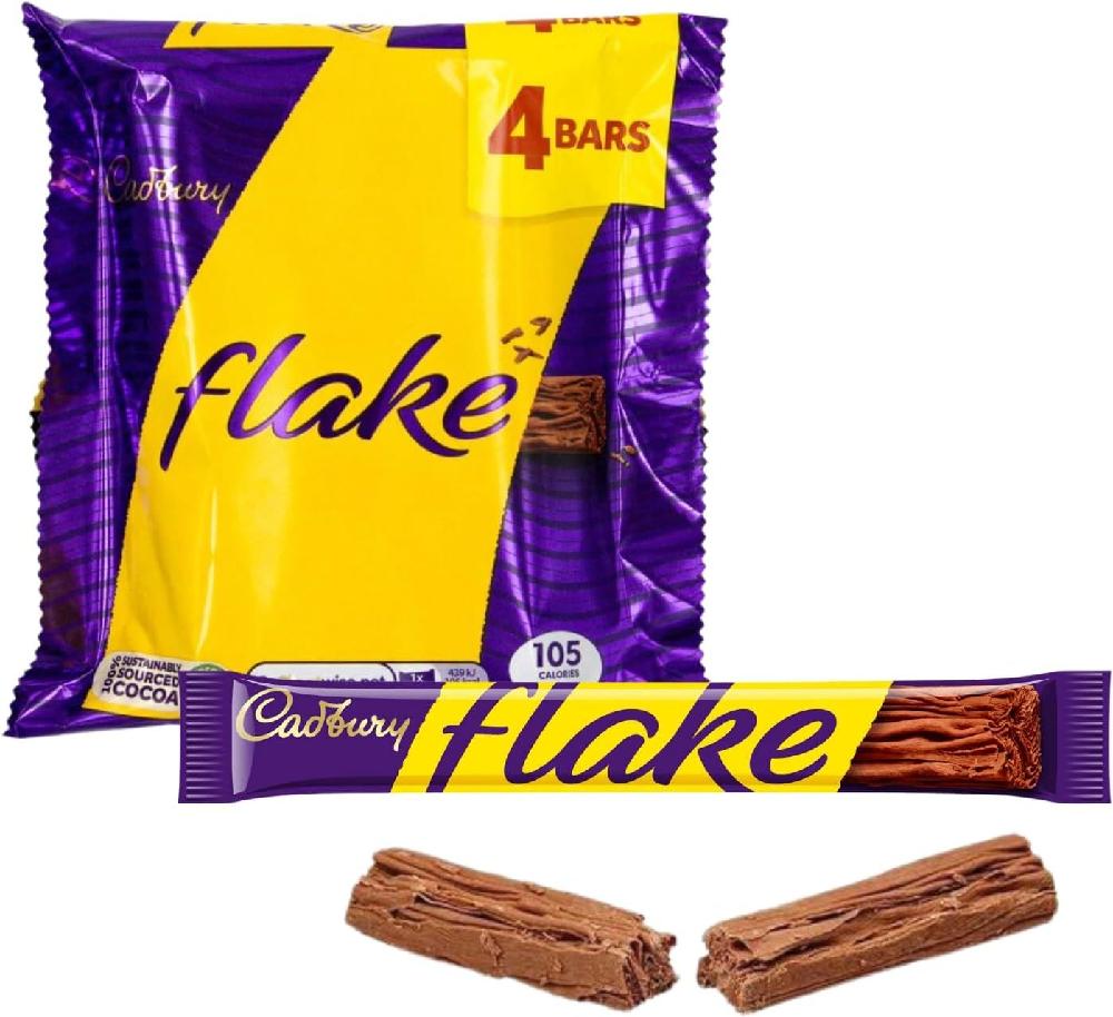 영국 Cadburys 초콜릿 플레이크 바 초코바 20g 4팩 : 글로브트로티카