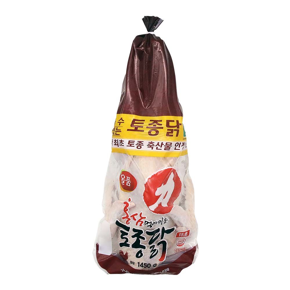 [헛개부재료증정] 올품 홍삼먹여키운 토종닭 15호 1수 (1.45kg 이상) + 헛개부재료 증정 : 올품몰