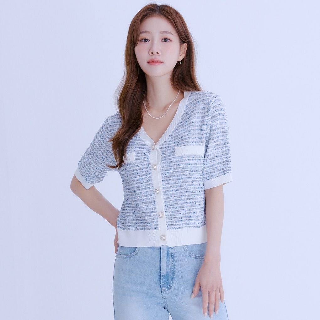 [리오더] 라운드넥 트위드형 가디건 (2colors)_RMCKE26R13 : 로엠몰