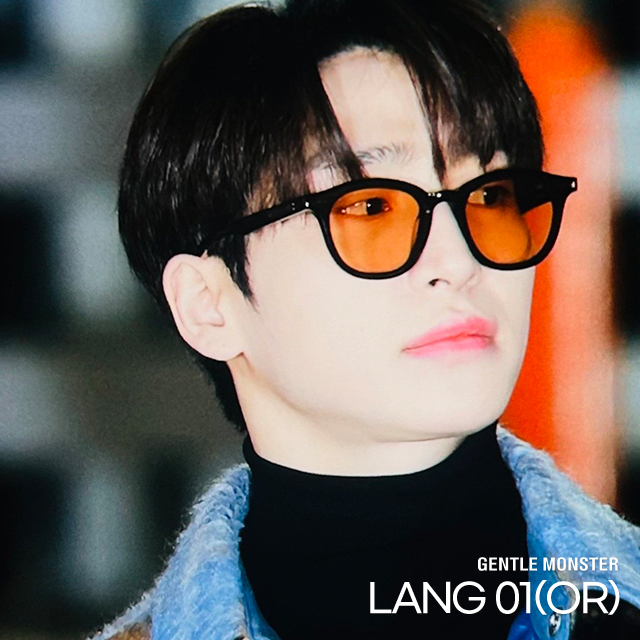 젠틀몬스터 선글라스 랭 오렌지 틴트 사각 웰링턴 뿔테 플랫바 데일리 연예인 남성 여성 : GLASSCODE3927
