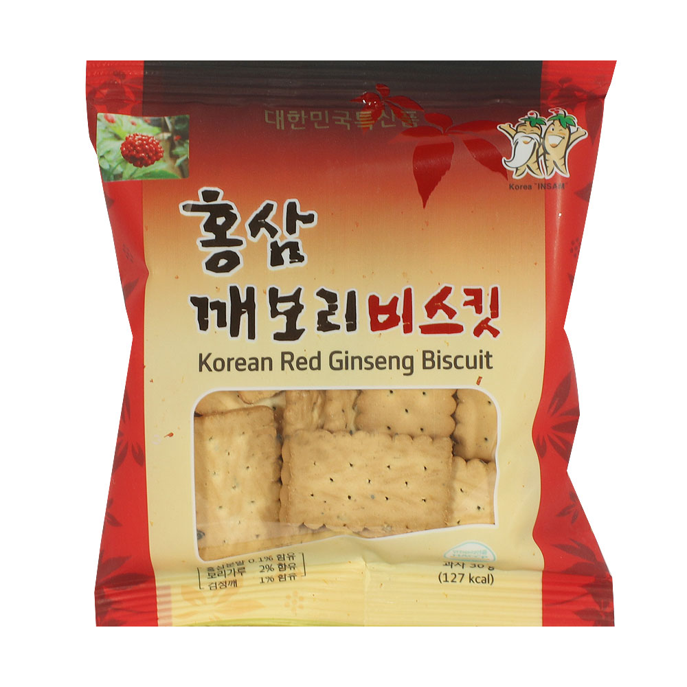 고려 홍삼깨보리 비스킷 건빵 과자 30g, 1개 : 금산후금이네인삼