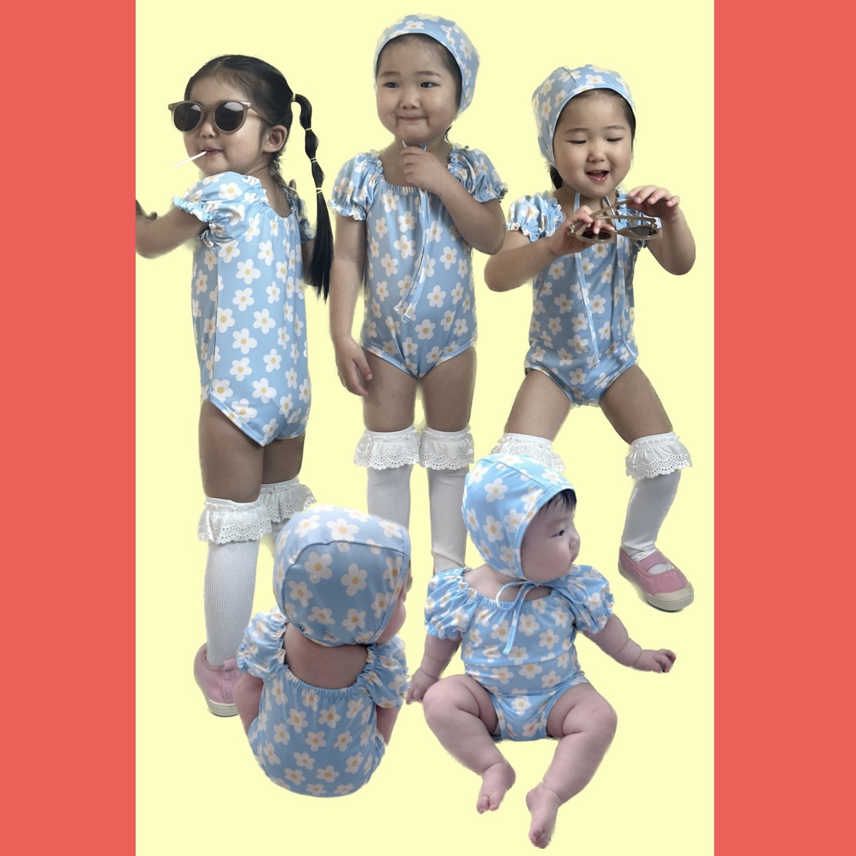 돌 6개월 두돌 아기 유아 수영복 8개월 7개월 5개월 마이베베 원피스셔링수영복 플라워 S : 러브엔피스