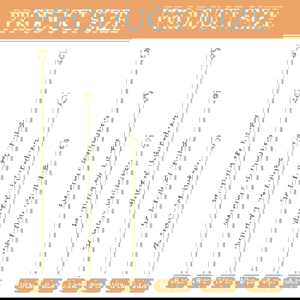 1100 메탈 아이핀 1 18인치 57인치 96인치 스트레이트 장신구 공예 귀걸이 팔찌 목걸이 펜던트 용품용 핀 제작 골드 실버 믹스 사이즈... 