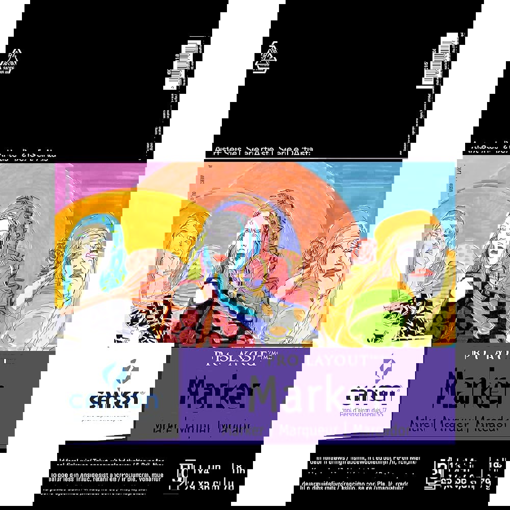 캔슨 아티스트 시리즈 프로 레이아웃 마커 용지, 폴드오버 패드, 11x14인치, 50매(18파운드/70g) - 성인 및 학생용 용지 9 x 12 : 몽몽잡