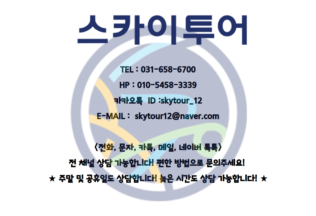 [평택 출발(수원신갈정류장, 죽전정류장 경유)] 남이섬 펫투어 : 스카이투어-