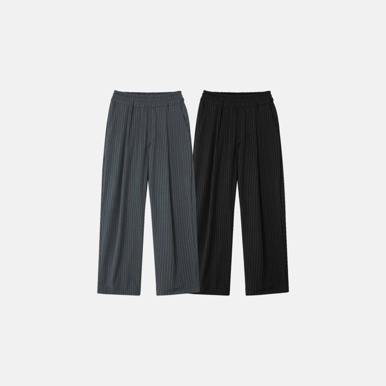 스트라이프 벌룬 밴딩 슬랙스 (2color) : 웨어데이WEARDAY