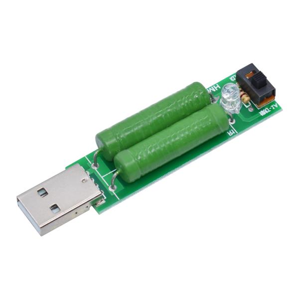 WAVGAT USB 포트 미니 방전 부하 저항 디지털 전류 전압계 테스터, 2A 1A 스위치 포함, 녹색 LED 2A 적색 LED : 이룸종합몰
