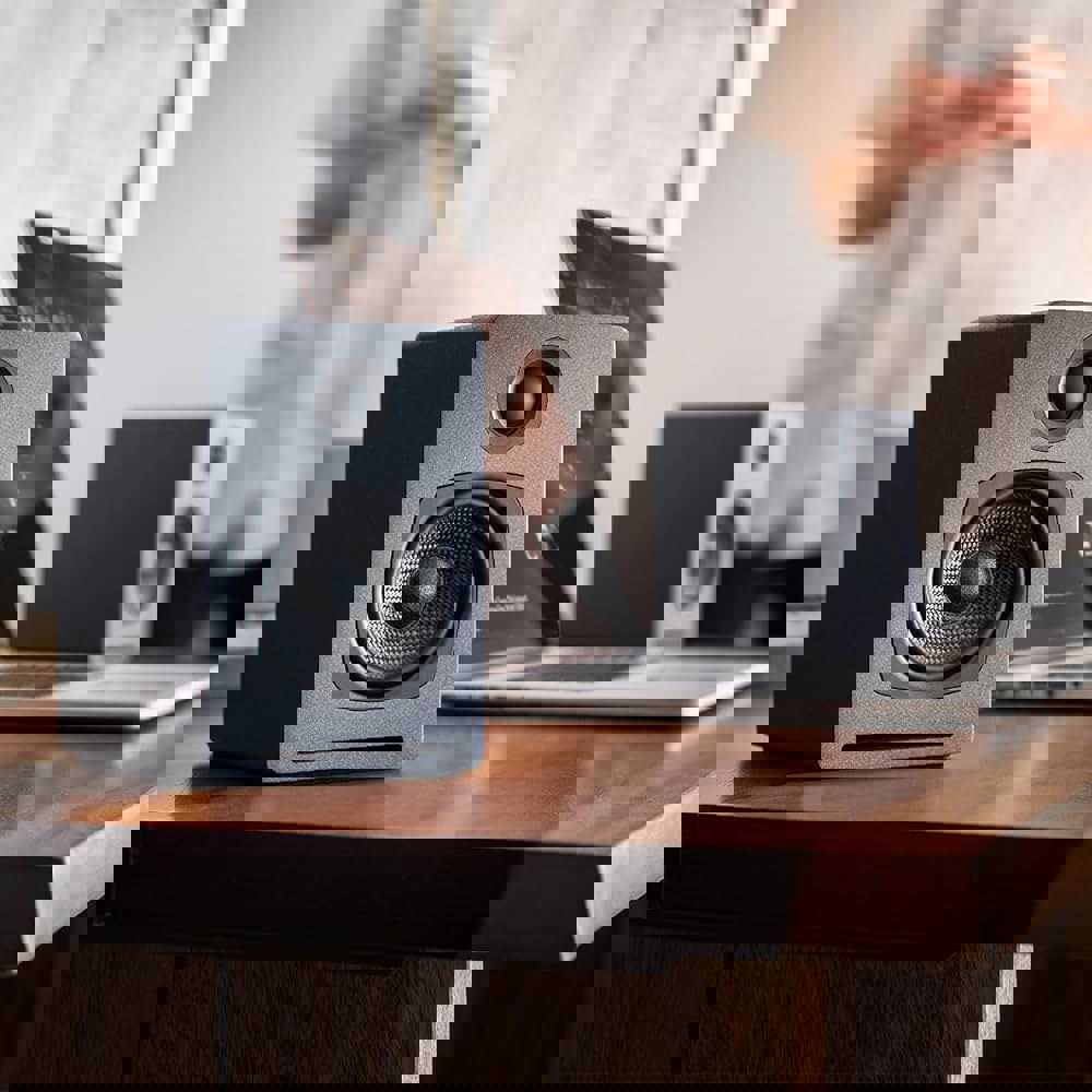 오디오 엔진 A1 무선 컴퓨터 스피커 - 60W 블루투스 데스크톱 PC 게임, 음악 : 루나레드