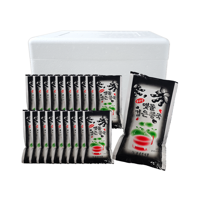 푸른들식품 맷돌 검은콩국 430g 1박스 (총20봉) / 식사대용 다이어트식품 여름철별미 업소용 콩국수 콩물 : 오케이푸드짱
