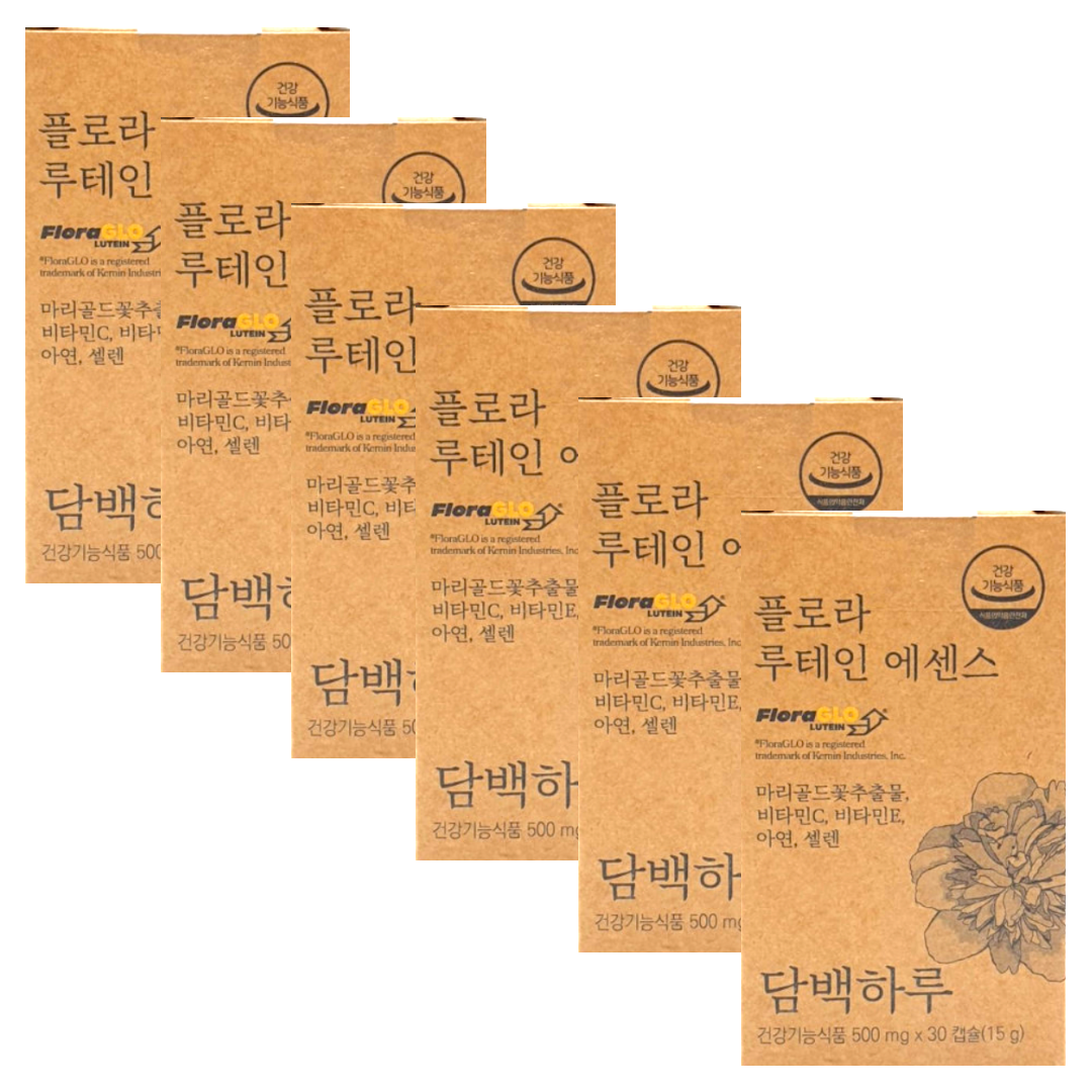 담백하루 플로라 루테인 에센스 500mgx  30캡슐 x 6박스 6개월분 : 블루키워드