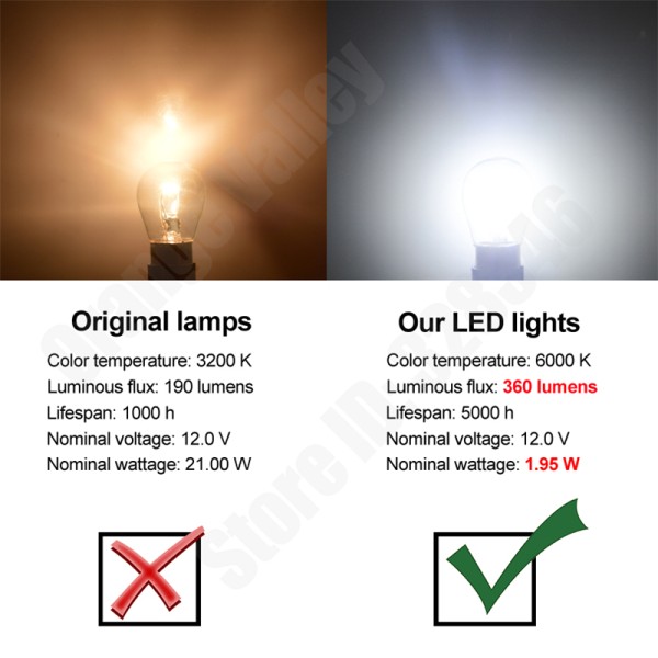 100PCS 1156 BA15S 자동차 LED 필라멘트 빛 2 COB 방향 지시등 테일 주 : 케이더블유92