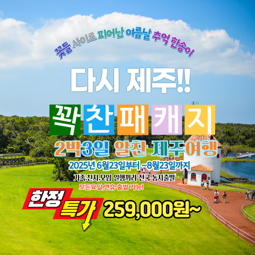 전국출발 제주도 패키지 여름휴가 2박3일 특가 259,000원부터~ : 다다투어