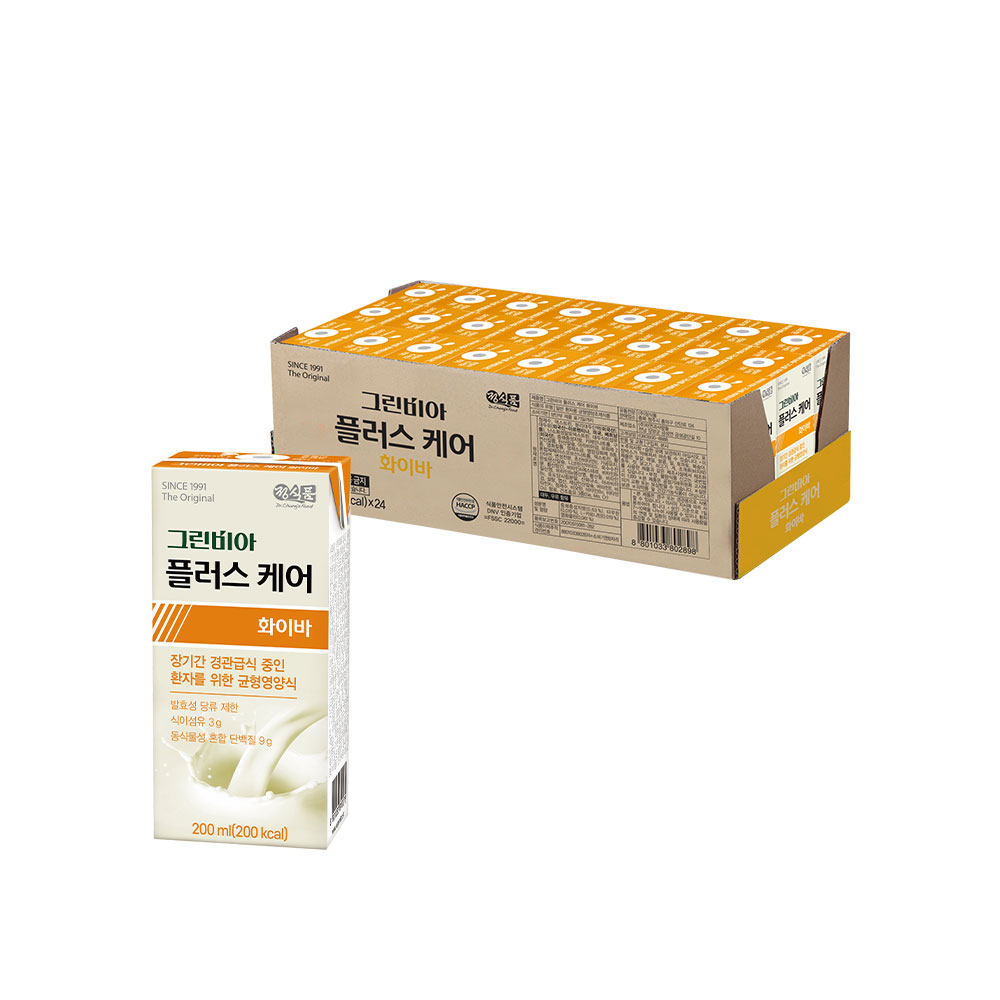 정식품 그린비아 플러스케어 화이바 200ml 24팩 : 베지밀-이데이몰