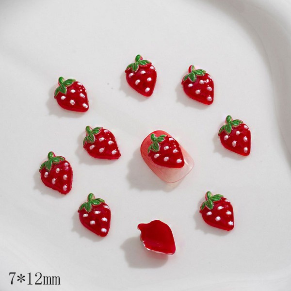 20Pcs Y2K 새로운 과일 체리 딸기 귀여운 Ins 유행 재미 있은 만화 동물 액세서리 부품 Kawaii 3D 네일 아트 장식 매력 : MegaImportShop