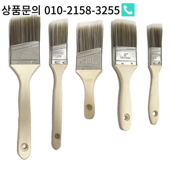 페인트 브러시 세트 5pcs 평평하고 앵글 유성 합니다. : 천마산국제무역