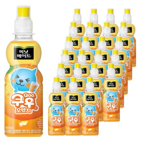 미닛메이드 쿠우 오렌지 사과 300ml 24개입 : 반샐리