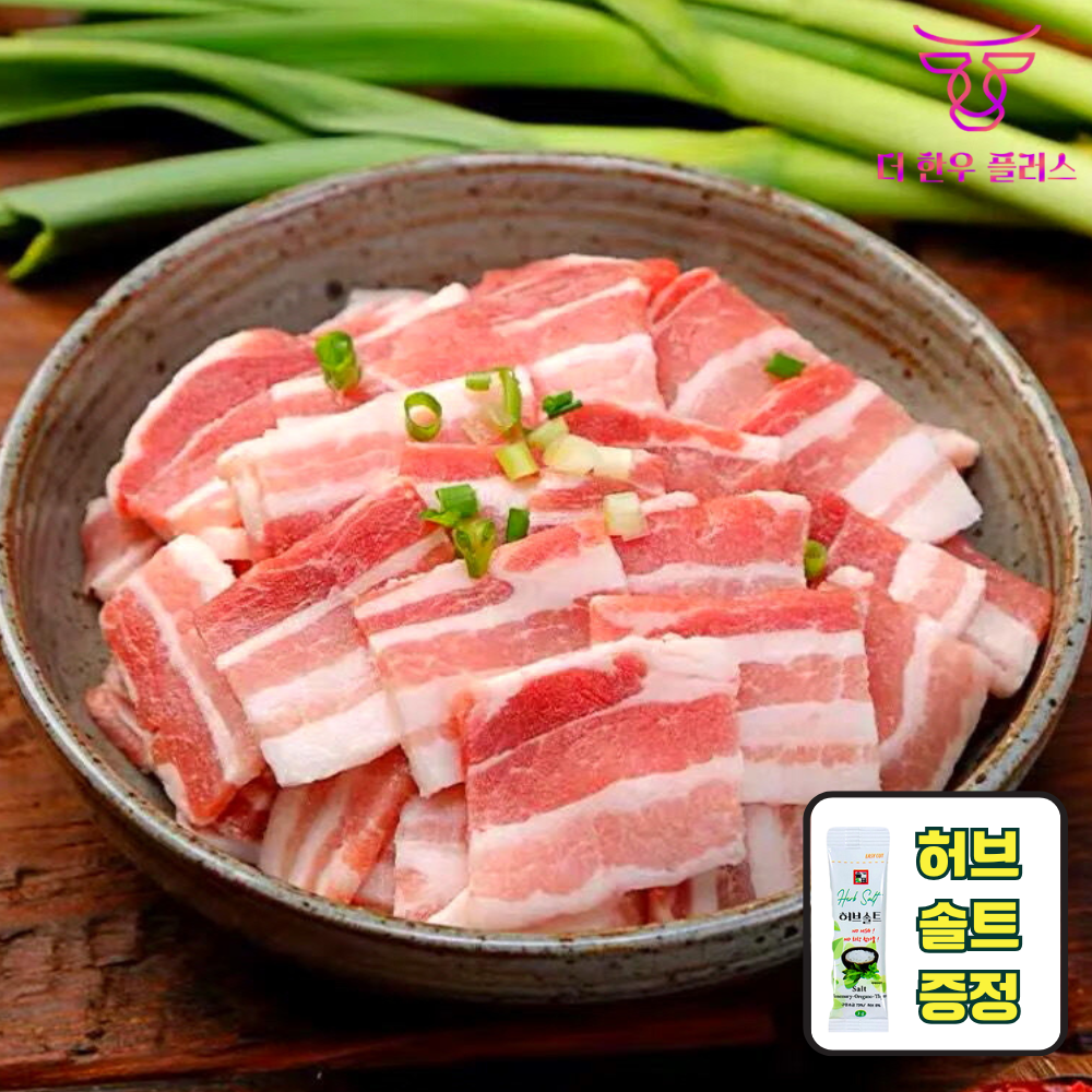 더한우플러스 무항생제 한돈 냉삼 삼겹살 600g 온라인 정육점 : 더한우플러스