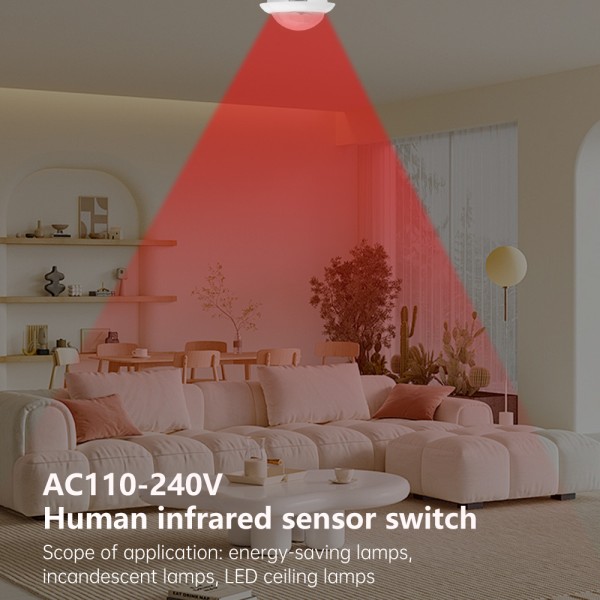 AC110-240V 인간 적외선 감지 스위치, 자동 센서 라이트 PIR 모션 30 초 지연, 120 도, 3-5m : 오션글로벌10