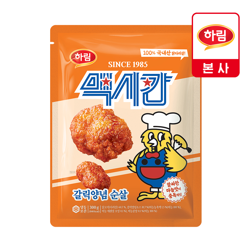 맥시칸 갈릭양념 순살치킨 300g 1봉 : 하림퍼스트키친